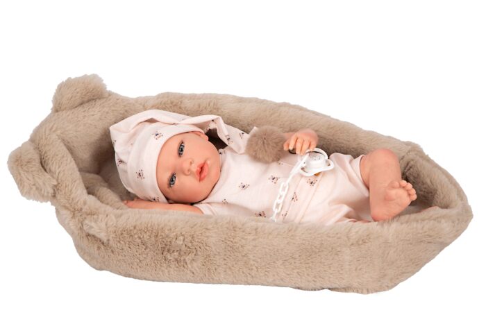 Muñeca Reborn Arias 40cm Lidia Beige C/Cuna - Imagen 2