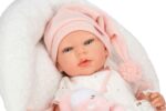 Muñeca Reborn Arias 40cm Ariel Rosa C/Manta C/Peluche - Imagen 3