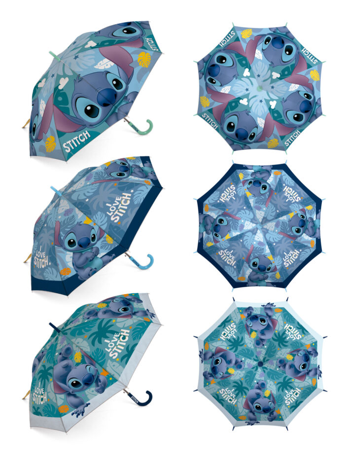Paraguas De Poliéster De Lilo & Stitch, 8 Paneles, Diámetro 86Cm, Apertura Automática - Imagen 1
