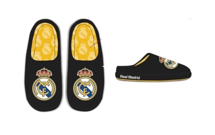 Zapatillas Adulto Negras Real Madrid C/Caja - Imagen 1