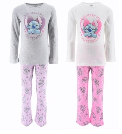 Pijama Infantil Manga Larga Stitch PACK 4 UND TALLAS 6/8/10/12