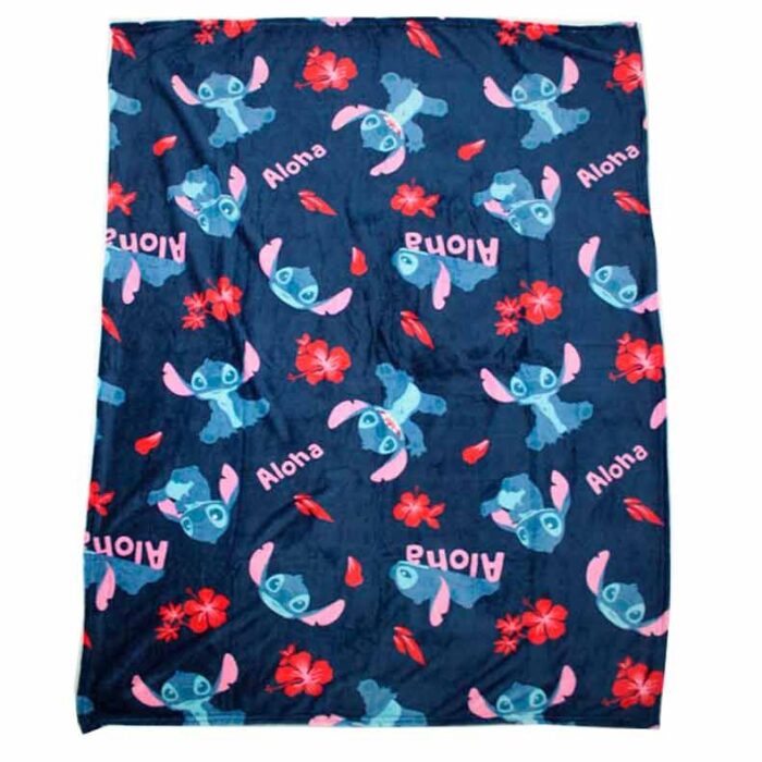 Manta Coralina Stitch Disney 110x140cm - Imagen 1