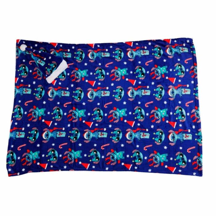 MANTA CORALINA STITCH + GORRO 100x140CM - Imagen 2