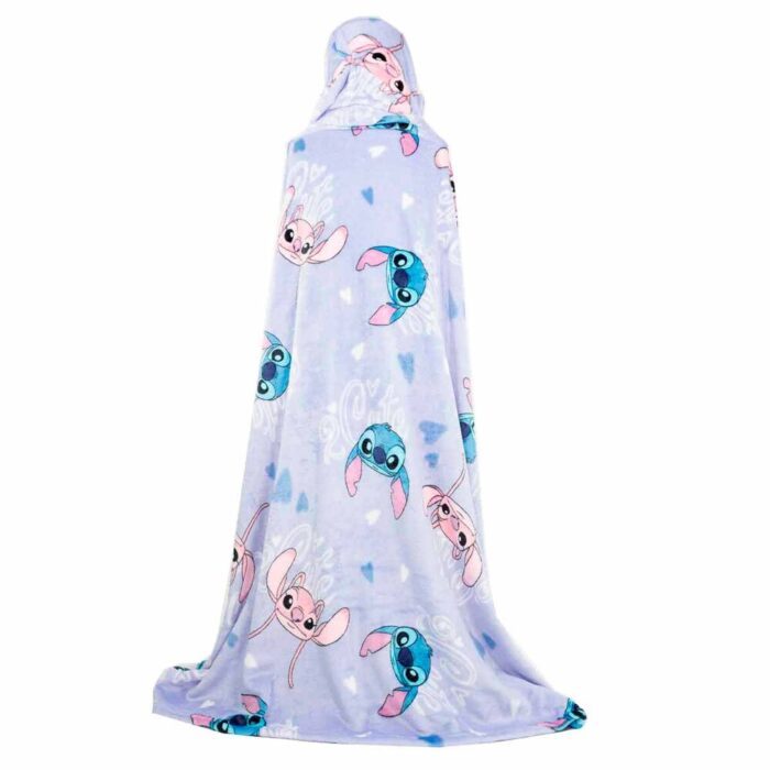 Manta Coralina Capucha Stitch Disney 120x150cm - Imagen 1