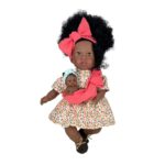 Muñeca Alika Curly Hair 45cm. con Bebe Nines d'Onil