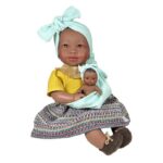 Nines María Mostaza con Bebé 45 cm