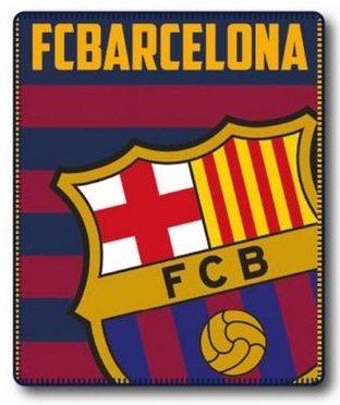 Manta Coralina F.C. Barcelona 130x160cm.