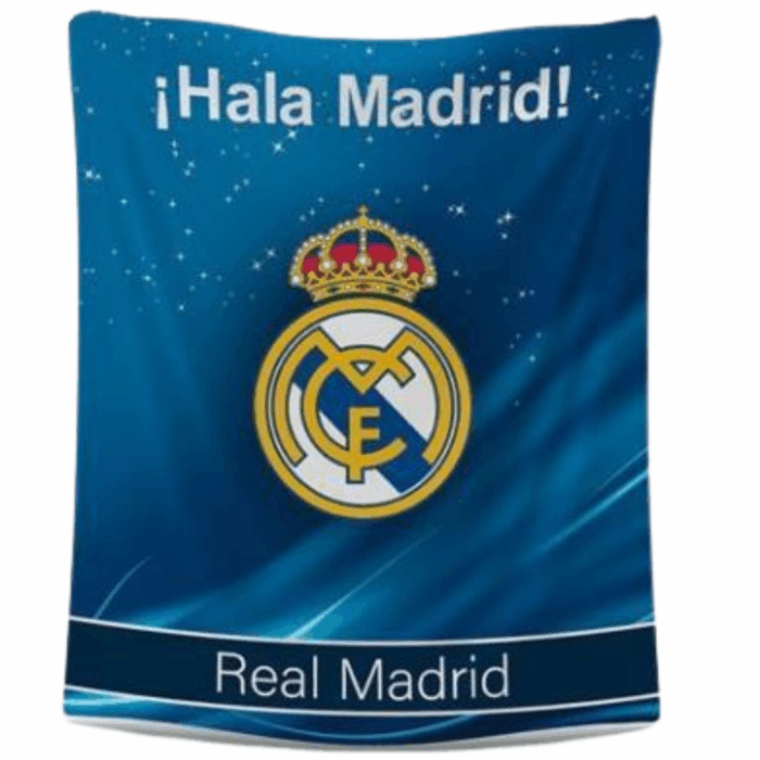 MANTA CORALINA REAL MADRID 120X150CM - Imagen 1