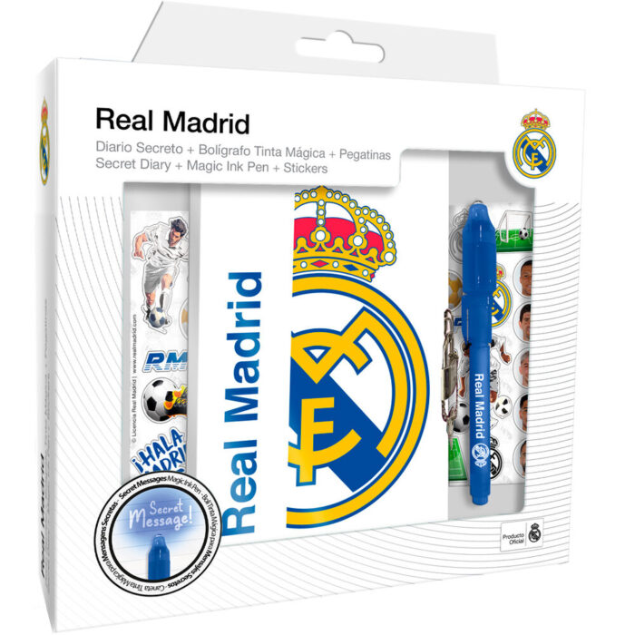 Diario + Boligrafo Magico Real Madrid 23x22x3cm. - Imagen 1