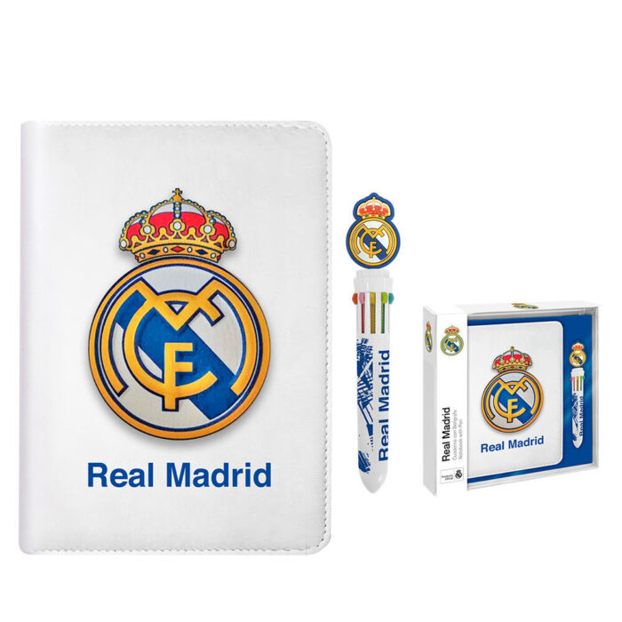 Cuaderno + Boligrafo Real Madrid  23x24,5x4cm. - Imagen 1