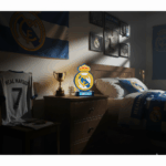 Lampara Despertador 3D Real Madrid Con el himno 15x15x25cm - Imagen 2