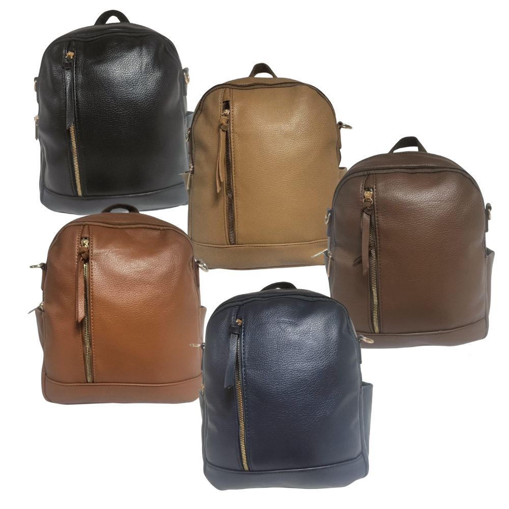 SS4140 Bolso Mochila Señora Polipiel 30x25x12cm - Imagen 1