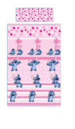 Juego De Cama Coralina 3 Piezas Stitch 90cm.