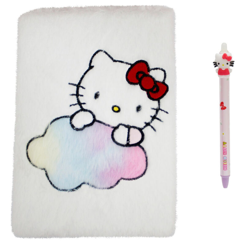 img_358584_63c8a672d1bf3cf4cbf362fd762cfc8b_1 Set Cuaderno Peluche + Boligrafo Hello Kitty - Imagen 1
