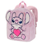 Mochila Peluche Corazon Angel Stitch Disney 25x21x12cm.
