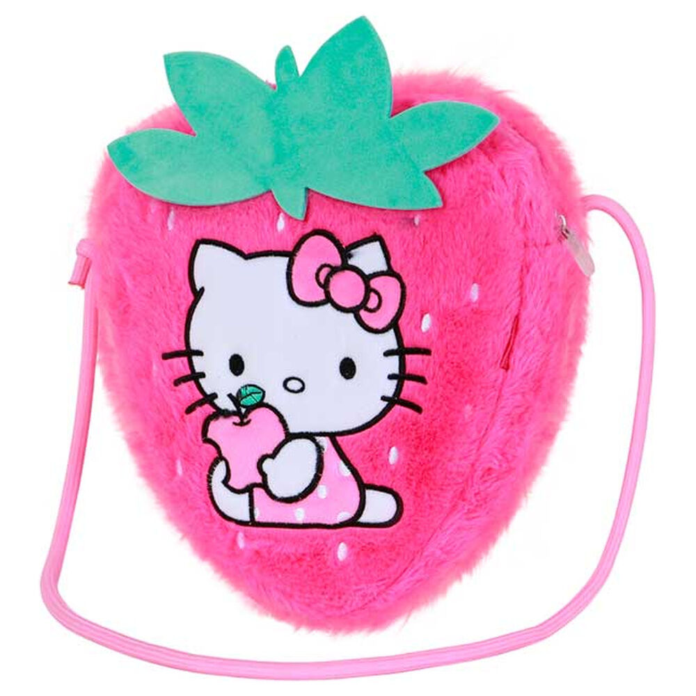 img_434149_33045dd1138452122270c4fdb9efca69_1 Bolso Bandolera De Textura Suave De Peluche Hello Kitty 8x22x22cm. - Imagen 1