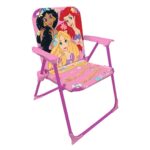 Silla Infantil Plegable con Brazos Princesas Disney Licencia Oficial – Compacta y Ligera – Fácil de Limpiar – Ideal para Interior y Exterior