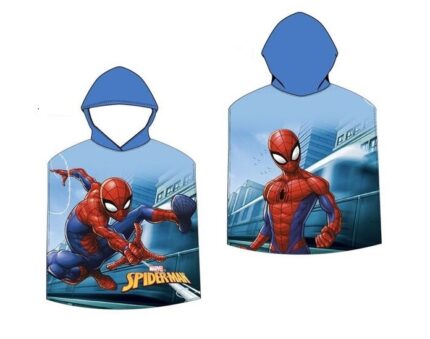 Poncho toalla Spiderman Marvel microfibra 55x110cm