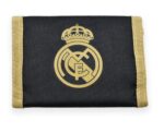 Monedero Cartera con Cremallera Real Madrid Negra y Dorada