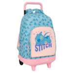 Mochila Gde. C/Ruedas Compact Extraible Stitch "Ohana" 33X22X45Cm