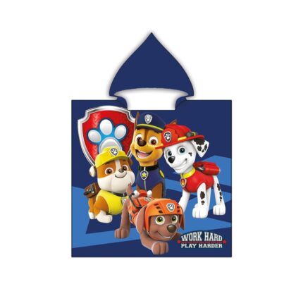 Poncho Toalla Patrulla Canina Microfibra 55x100cm.