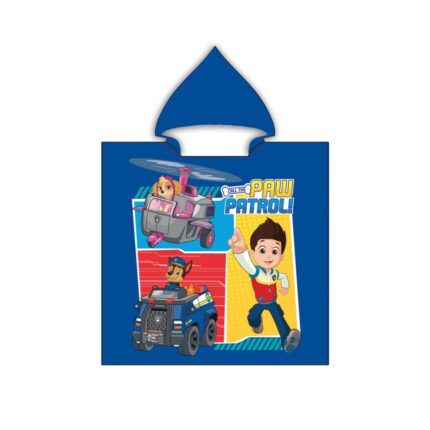 Poncho Toalla Patrulla Canina Microfibra 55x100cm.