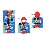 Poncho Toalla Mickey Disney Microfibra 55x100cm. - Imagen 2