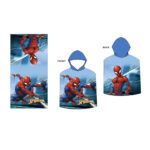 Poncho toalla Spiderman Marvel microfibra 55x110cm - Imagen 2