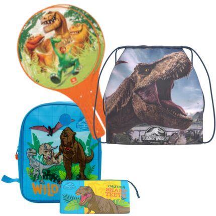 Lote Jurassic Park, Mochila, Palas de Playa, Portatodo y Saco Mochila