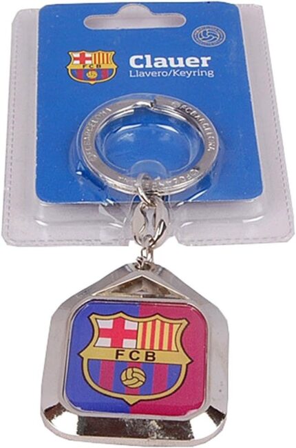 Llavero F.C. Barcelona Escudo Metálico Placa Cuadrada