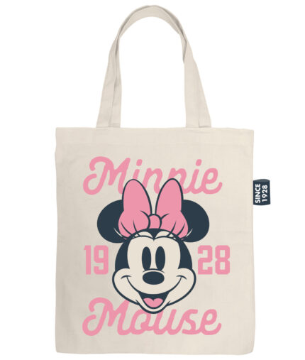 Bolsa Tipo Shopping De Algodón Con Asa De 37X41Cm De Minnie