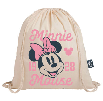 Bolsa Tipo Gym De Algodón Con Asas De 35X41Cm De Minnie