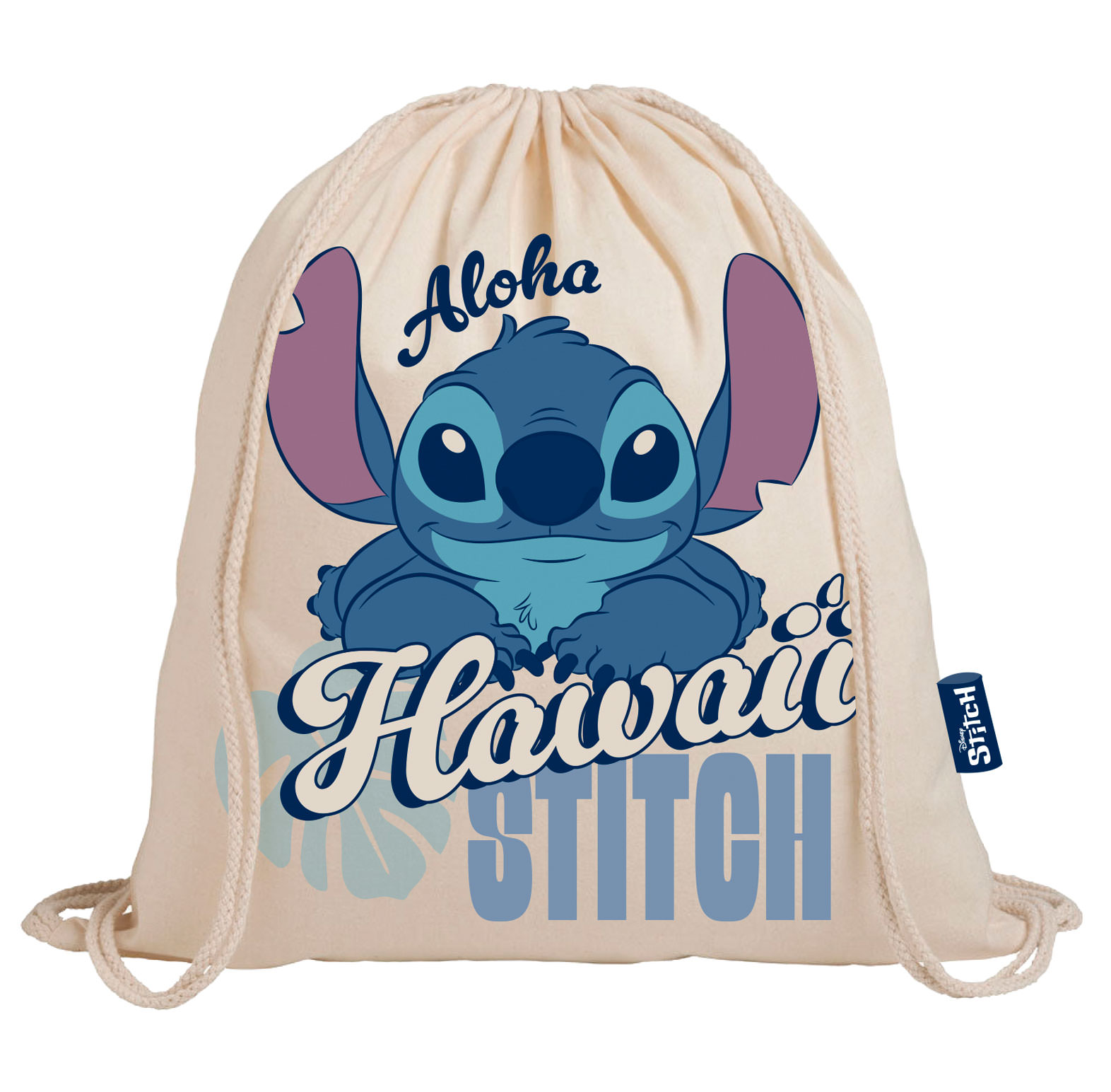 8430957176411.jpg Bolsa Tipo Gym De Algodón Con Asas De 35X41Cm De Lilo & Stitch - Imagen 1