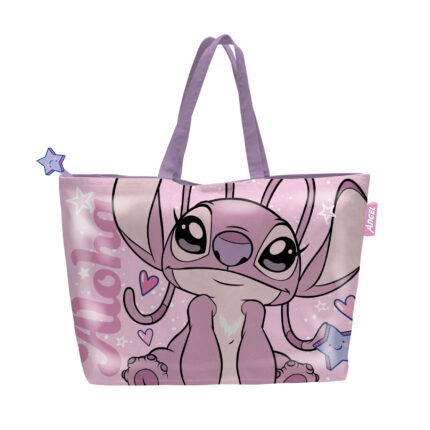 Bolsa De Playa De 48X32Cm Con Cremallera De Lilo & Stitch