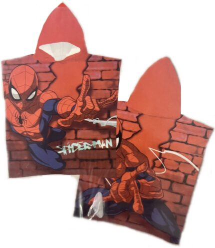 Poncho Toalla Spiderman Marvel Microfibra 55x110cm