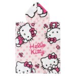 Poncho toalla Hello Kitty microfibra 50x115cm. 100% polyester. 250Gsm. - Imagen 3