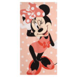 Toalla Minnie Disney microfibra 70x140cm. Composición: 100% poliester. 250 gsm.