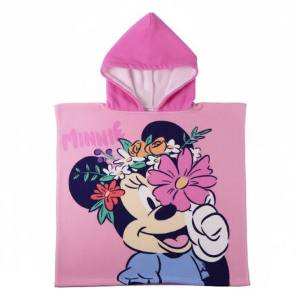 Poncho toalla Minnie Disney microfibra 55x77cm. Composición: 100% poliester. 250 gsm.