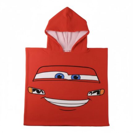 Poncho toalla Cars Disney microfibra 55x77cm. Composición: 100% poliester. 250 gsm.