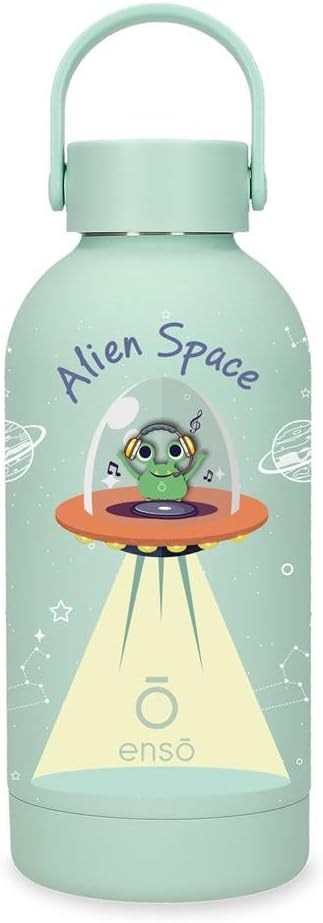 Botella de Acero Inoxidable Verde Enso Magical 350ml 6,5x18,5x6,5 cms