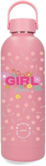 Botella de Acero Inoxidable Rosa Enso Girl Zone 500ml 7,4x23,5x7,4 cms