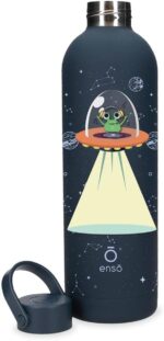 Botella Termica de Acero Inoxidable Negro Enso Magical 7x26,5x7 cms - Imagen 2