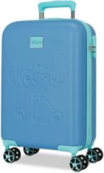 Maleta de Cabina Azul Disney Travelling with Stitch 36x55x20 cms Rígido 2,4 kgs Cierre de combinación Lateral ABS 2,4 kgs 32L Equipaje de Mano