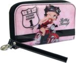 Betty Boop monedero para mujer, 2 compartimentos interiores grandes para monedas/notas/tarjetas, licencia oficial de 13 cm