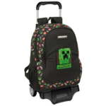 Mochila con Carro Escolar Minecraft 32x16x44cm.
