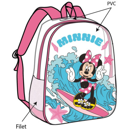 Mochila Minnie Disney 31cm Transparente. Tamaño: 31x25x23cm. PVC.
