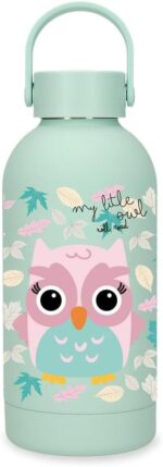 Botella de Acero Inoxidable Verde Roll Road Happy Pets 350ml 6,5x18,5x6,5 cms