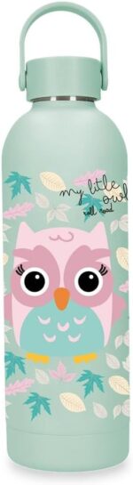 Botella de Acero Inoxidable Verde Roll Road Happy Pets 500ml 7,4x23,5x7,4 cms