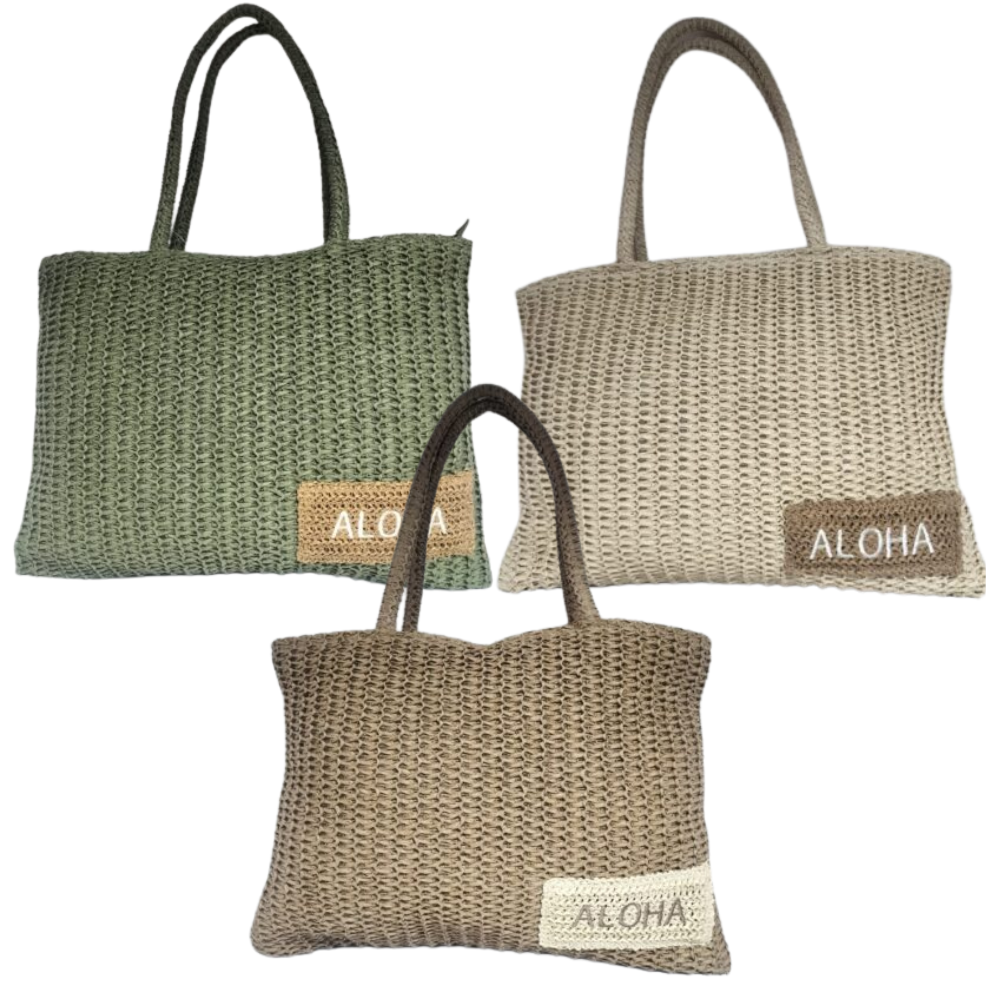 AMI8616 Bolso Señora Rafia 44x34cm - Imagen 1