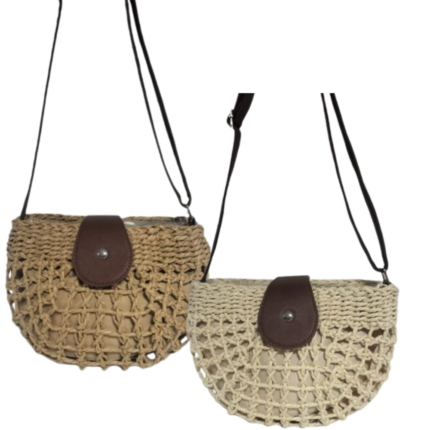 Bolso/Bandolera Señora Rafia 25x18x10cm